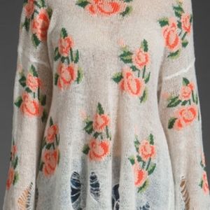 WILDFOX WHITE LABEL PRAIRIE ROSE  SWEATER NWT!